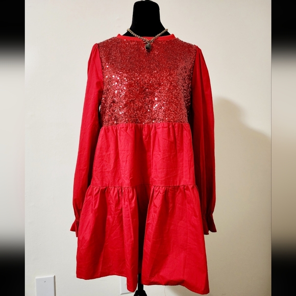 Sequins Red dress - Picture 10 of 11